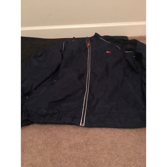 Starter Men's Active Wear Full Zip Windbreaker Jacket Size Large Blue